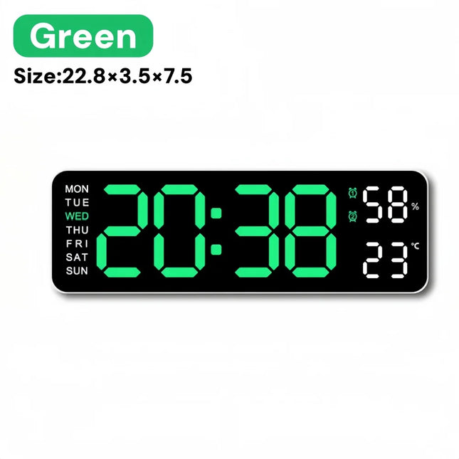 Alarm Clock 9 Inch Digital LED USB Wall Clock - Alarm Clock - The Vinyl Clock - Mad Fly Essentials