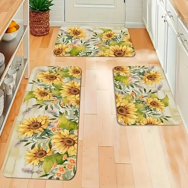 Sunflower Washable Kitchen Floor Mat