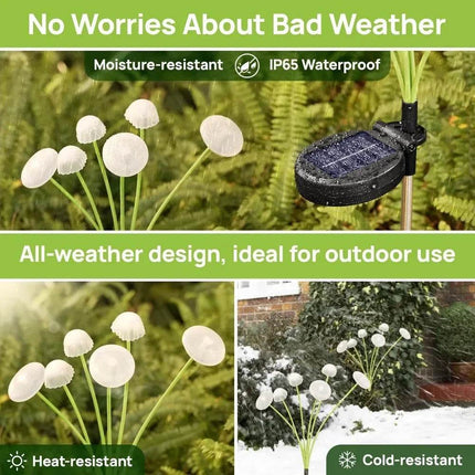 Solar 6LEDS Jellyfish Mushroom Lawn LED Garden Light - Mad Fly Essentials