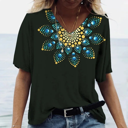 Shirt Women Vintage Sun-Moon Plus Short Tee - Shirt - Dream Girl - Mad Fly Essentials