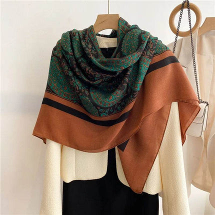 Women Spanish Silk Pashmina Floral Square Shawls - Mad Fly Essentials