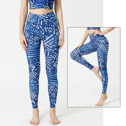 Women Starry Night 3D Blue Yoga Fitness Leggings
