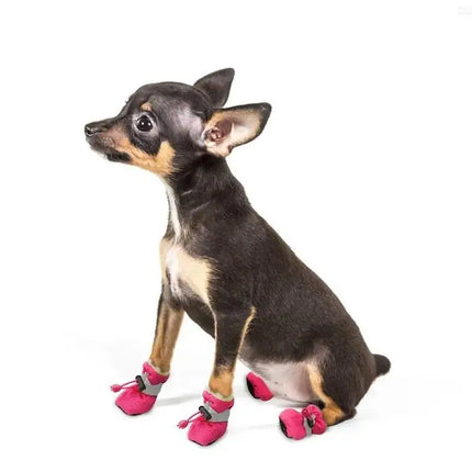 Waterproof 4pcSet Pet Dog Chihuahua Anti-Slip Rain Booties