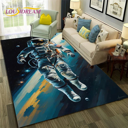 Area Rug Universe Space Galaxy Planet 3D Rug - Area Rug - Essential Rugs - Mad Fly Essentials