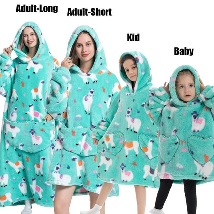 Hoodies Women Family Matching XL Lion Plush Blanket Hoodies - Animal Game - Mad Fly Essentials