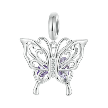 Women 925 Sterling Silver Butterfly Charm