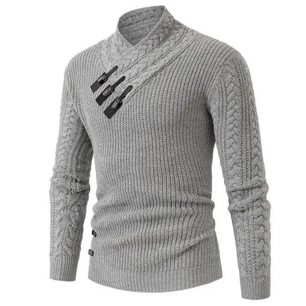 Outerwear Leather Buckle Business Casual Men Cardigan - Outerwear - Trendsetter - Mad Fly Essentials