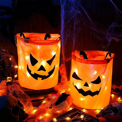 Collapsible Halloween Basket LED Treat Bucket - Lighting & Bulbs Mad Fly Essentials