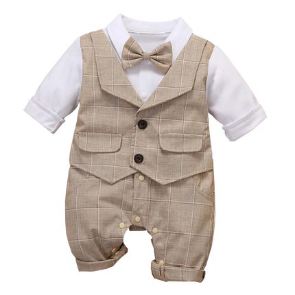 Baby Boy 3-24M Gentleman Plaid Formal Outfit