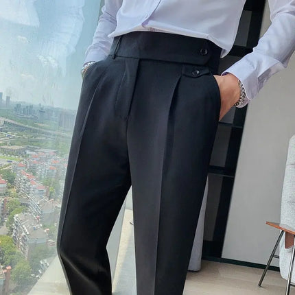 Pants Men Classic Business Casual Suit Pants - Pants - BC - Mad Fly Essentials