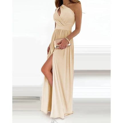 Maxi Dress Women Sleeveless Solid Evening Party Dress - Maxi Dress - Cozok - Mad Fly Essentials