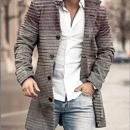 Jacket Men Stand-Collar Long Pocket Coat - Jacket - BC - Mad Fly Essentials