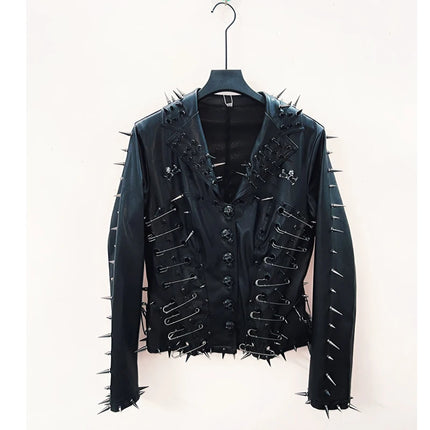 Jacket Women Gothic Leather Punk Y2K Vintage Outerwear - Jacket - Hageofly - Mad Fly Essentials