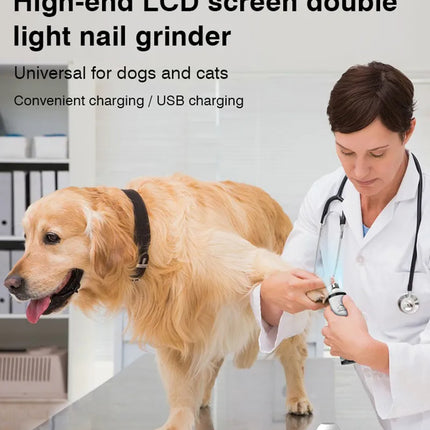 Electric Pet Grooming Nail Grinder with LED Light - Pet Care Mad Fly Essentials