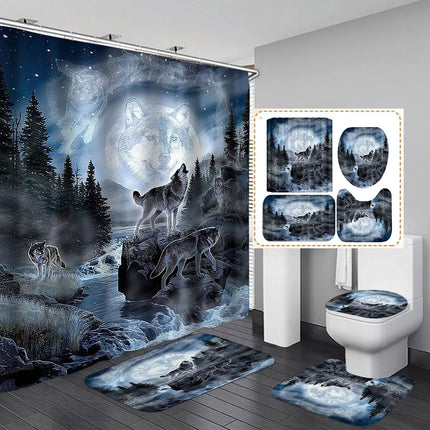 Bathroom Decor Viking Mythology Nordic Shower Curtain Set - Bathroom Decor - Celtic Life - Mad Fly Essentials