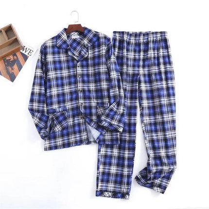 Men Cotton Plaid Homewear Pajama Sets - Mad Fly Essentials