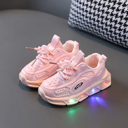 Kids LED Shoes Baby Boy Luminous Black Sneakers - Kids LED Shoes - Ealsqn - Mad Fly Essentials