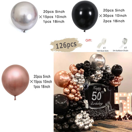 Wedding Decor Black Gold Balloon Garland Arch Kits Party Decor - Wedding Decor - Hviero - Mad Fly Essentials
