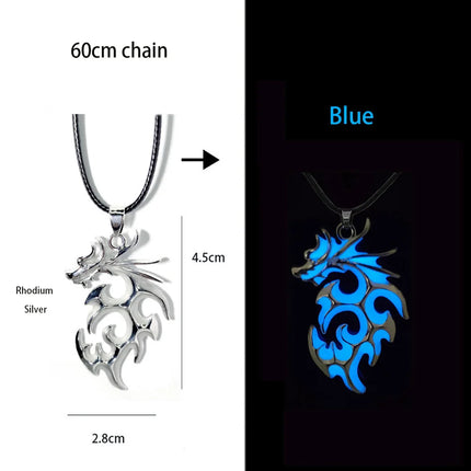 Necklace Luminous Kids Gothic Dragon Neck Cord Party Pendant Boy New - Losstower - Necklace - Mad Fly Essentials