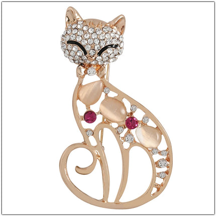 Women Shop Opal Owl Fox Cat Animal Brooches Women Accessories - Women Shop - Sinleery - Mad Fly Essentials