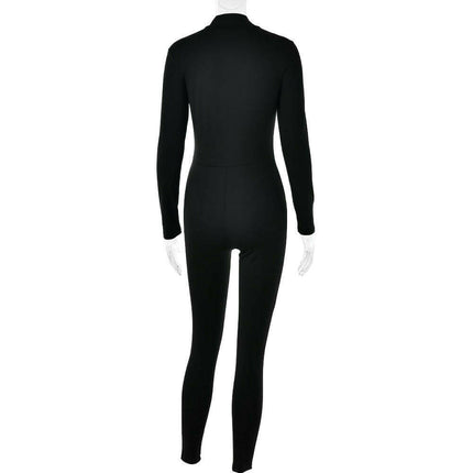 Women's 2023 O-Neck Zipper Jumpsuit Fitness Leggings - Women's Shop Mad Fly Essentials