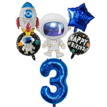Party Essentials Space Astronaut Tableware Kid Birthday Decor Supply - Party Essentials - LISM - Mad Fly Essentials 