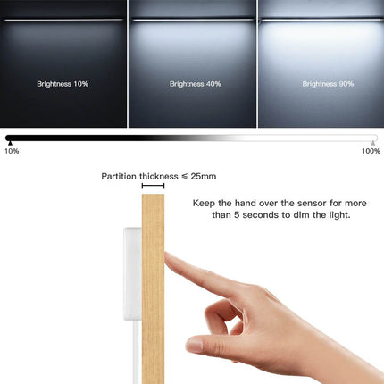 Kitchen Bathroom Bedroom Decor Dimmable Sensor Movable LED Wall Sconce - Mad Fly Essentials