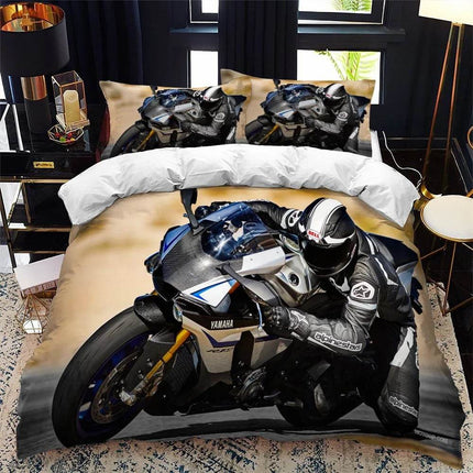 Space Kids Room Motorcycle Bedding Duvet Set - Mad Fly Essentials