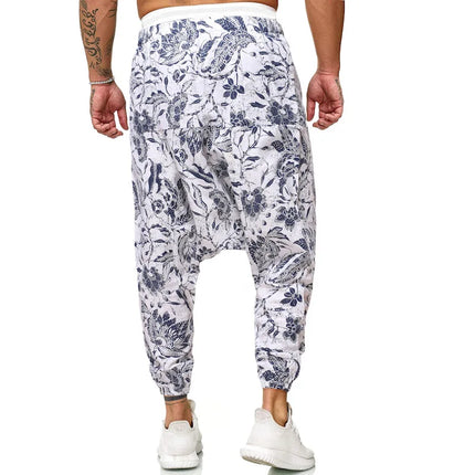 Harem Pants Men Vintage Fashion Hip Hop Pattern Pants - Harem Pants - Parklees - Mad Fly Essentials