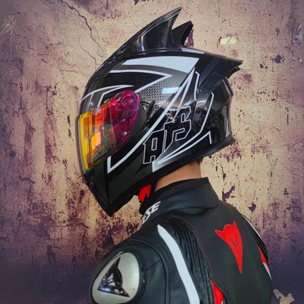 Motorcycle Full-Face Blue Black Capacete Helmet - Mad Fly Essentials