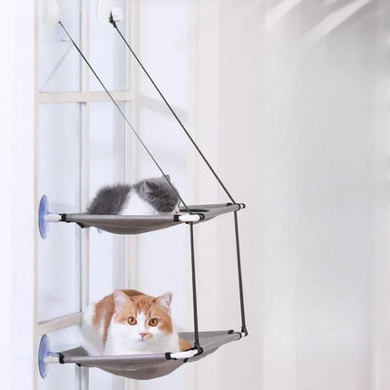 Cat Hammock Hanging Mount double-decker Pet Beds