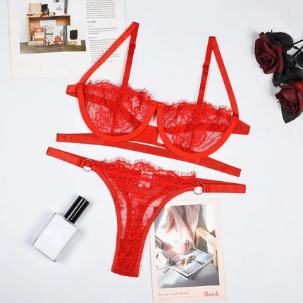 Lingerie Set Women Temptation Lace Bra Set - Lingerie Set - Rainbow Waves - Mad Fly Essentials