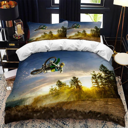 Space Kids Room Motorcycle Bedding Duvet Set - Mad Fly Essentials