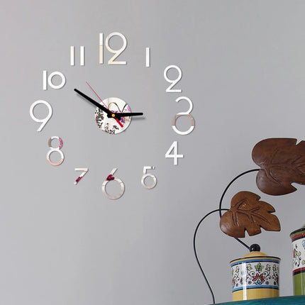 3D Wall Clock Mirror Stickers
