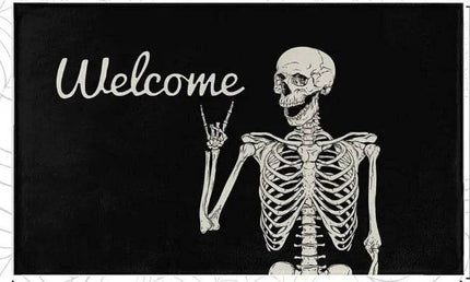 Funny Home Skull Skeleton Halloween Doormat - Mad Fly Essentials