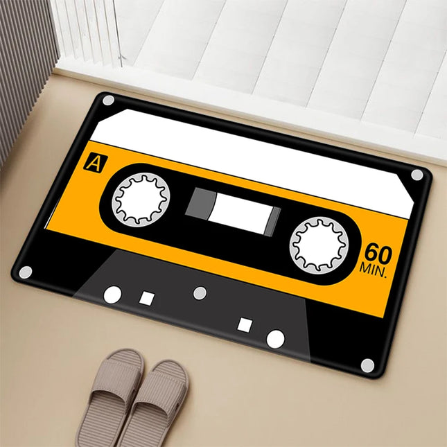 Vintage Funny Anti-Slip Cassette Tape Entrance Mat