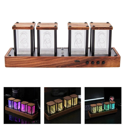 Alarm Clock Home Desktop Nixie Glow Tube Digital RGB Clock - Alarm Clock - Aubusson - Mad Fly Essentials
