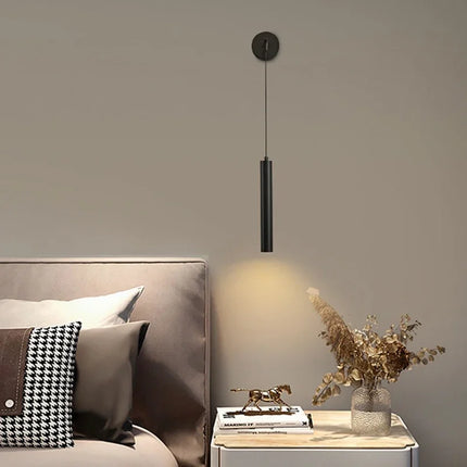 LED Wall Sconce Black Cylindrical Iron Wall Lamp - LED Wall Sconce - Khelse - Mad Fly Essentials