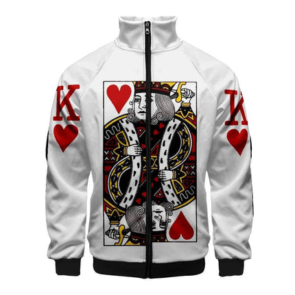 KING QUEEN Jacket Matching Couple Poker 3D Hoodies - Mad Fly Essentials