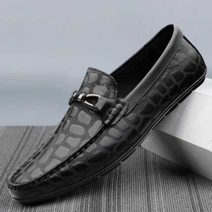 Flats Men Genuine Leather Business Casual Shoes - Flats - M Anxiu - Mad Fly Essentials