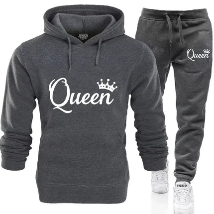 Hoodies Women King Queen Lover Couple Sweatshirt 3D Hoodies - Hoodies - Adogirl - Mad Fly Essentials
