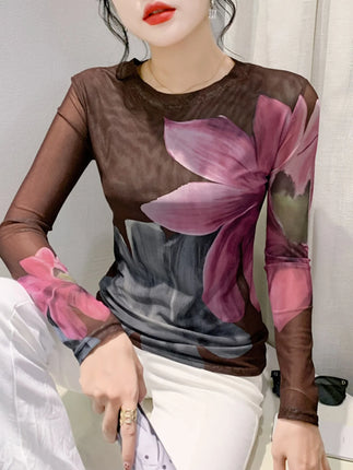 Shirt Women Floral Fashion Trendy Long Shirt - Shirt - Lidou - Mad Fly Essentials