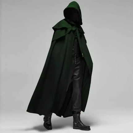 Men Medieval Knight Gothic Retro Hooded Carnival Cloak Costume - Men's Fashion Mad Fly Essentials
