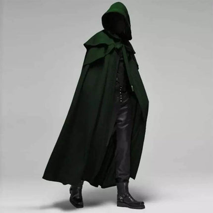 Men Gothic Medieval Hooded Carnival Cloak Costume - Mad Fly Essentials