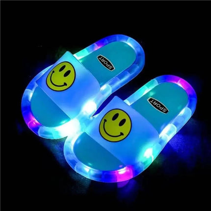 Girl LED Smiley Face Slippers - Kids Shop Mad Fly Essentials
