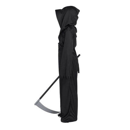Five Shell Men Halloween Grim Reaper Black Hooded Ghost Adult Costume Set - Mad Fly Essentials