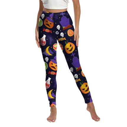 Fitness Leggings Women Halloween Punk Ghost Striped Leggings - Fitness Leggings - Youre My Secret - Mad Fly Essentials