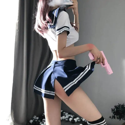 Women Sexy School Girl Lingerie Outfit