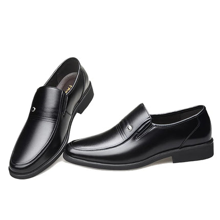 Men's Business Casual Black Brown Oxford Loafers