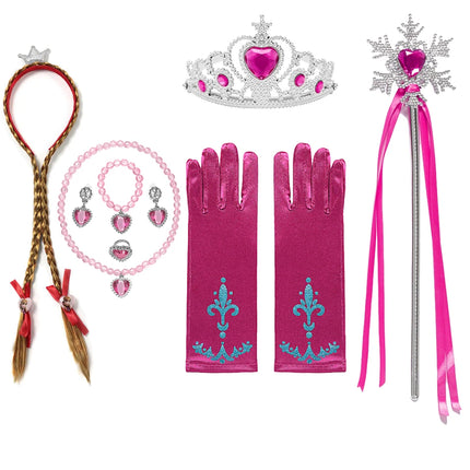 Girl Seasonal Wear Gloves Wand Princess Costume Accessories Set - Girl Seasonal Wear - Zawaland - Mad Fly Essentials